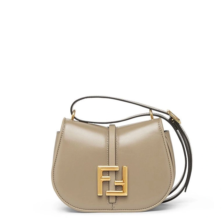 Affordable HOT Grey Mini Fendi C'mon Calf In Leather Bag 0818